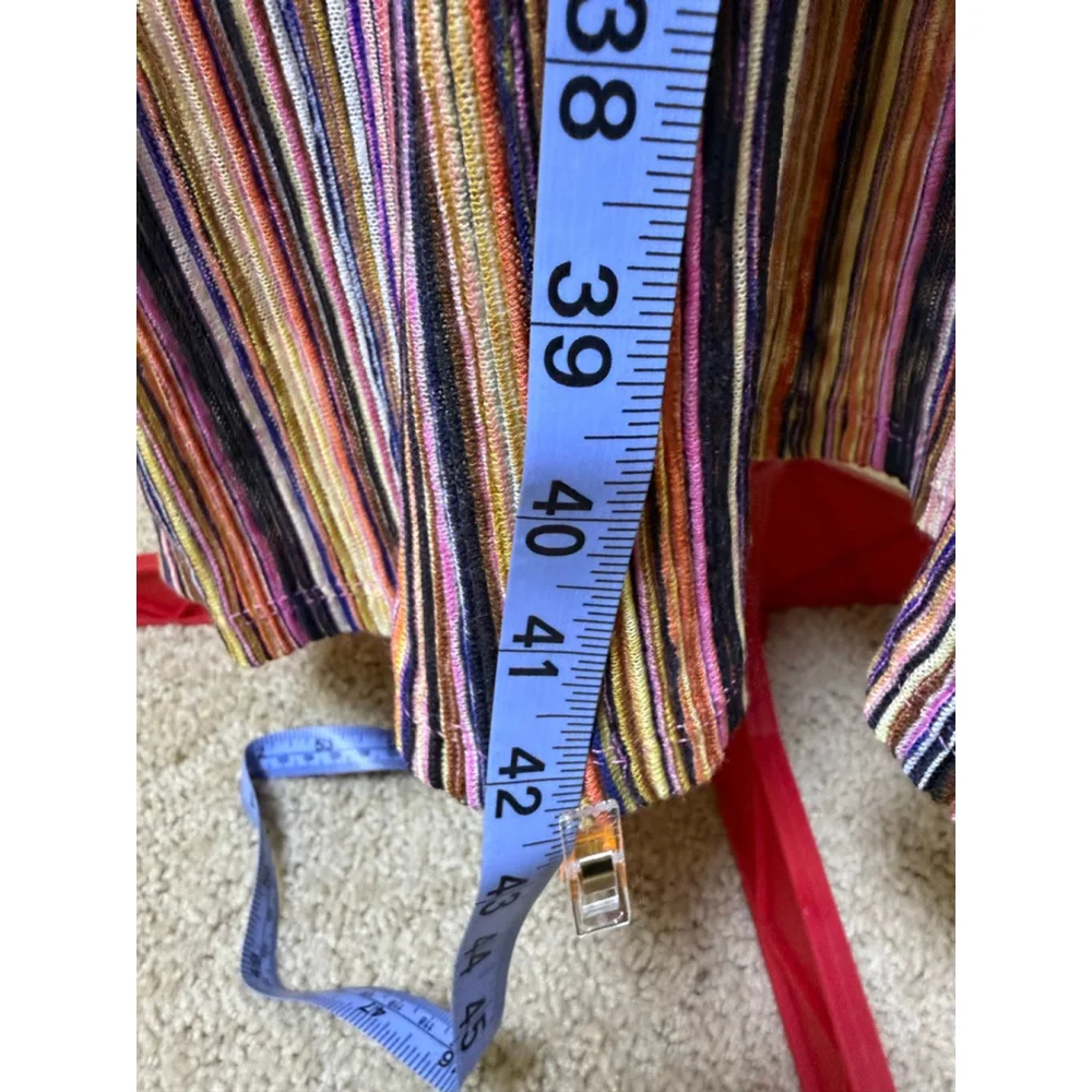 NWOT Women's Maggy London Woman Plus 18W Multi-color Striped Drawstring Dress